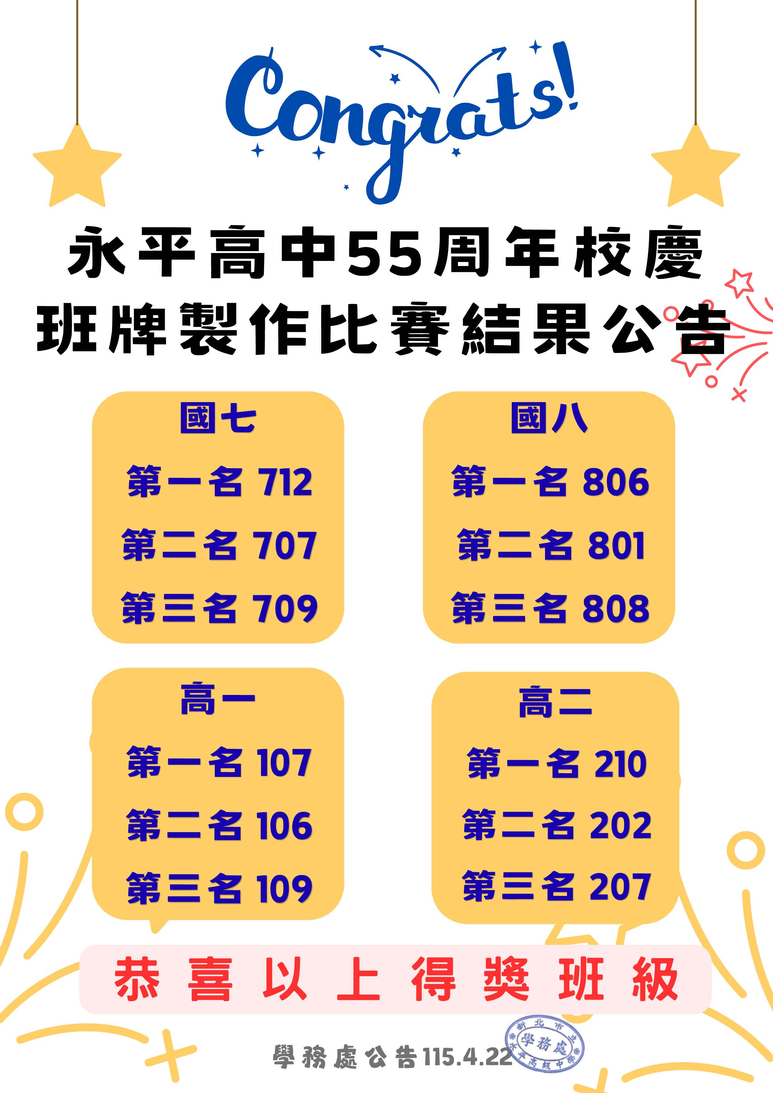 114班牌製作比賽